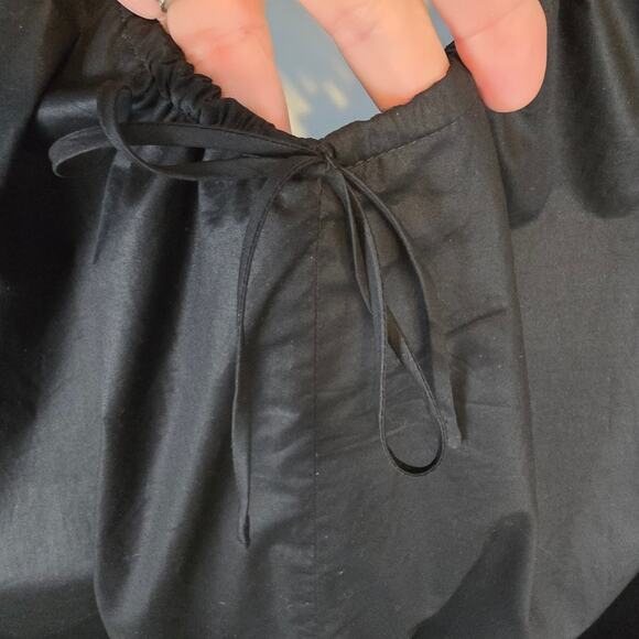 Frame Black Cut Out Tie Back Midi Dress Adjustable Straps Women’s Size L NWOT - Picture 10 of 11